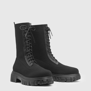 Brand new Cider black thick fabric boots